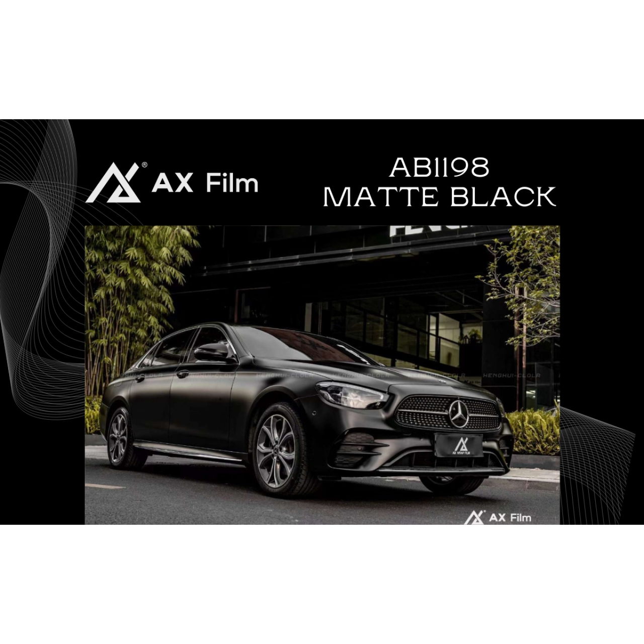AX WRAP FILM MATTE BLACK – ĐEN MỜ MERCEDES BENZ E300 - Hình 1