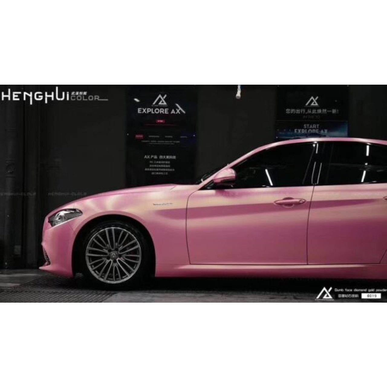 AX WRAP FILM MATTE DIAMOND CHARM GOLDEN PINK - MÀU VÀNG HỒNG ÁNH KIM CƯƠNG MỜ QUYẾN RŨ - Hình 2