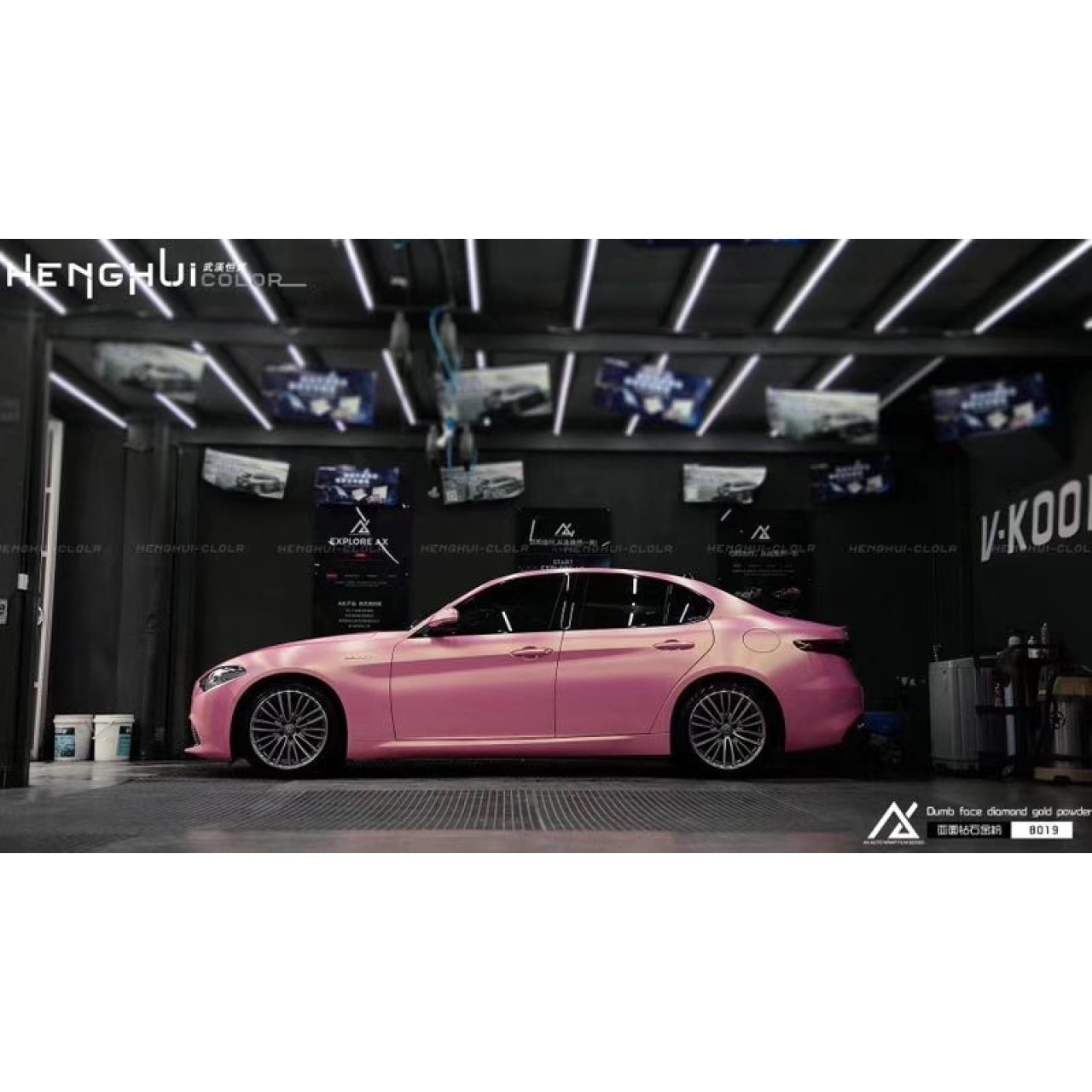 AX WRAP FILM MATTE DIAMOND CHARM GOLDEN PINK - MÀU VÀNG HỒNG ÁNH KIM CƯƠNG MỜ QUYẾN RŨ - Hình 1