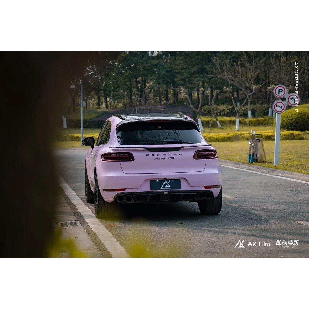 AX WRAP FILM ULTRA GLOSS BEGONIA PINK – HỒNG THU HẢI ĐƯỜNG SIÊU BÓNG PORSCHE MACAN GTS - Hình 2