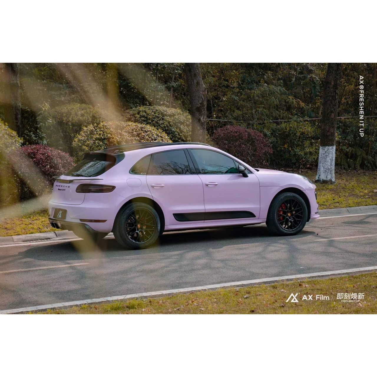 AX WRAP FILM ULTRA GLOSS BEGONIA PINK – HỒNG THU HẢI ĐƯỜNG SIÊU BÓNG PORSCHE MACAN GTS - Hình 3