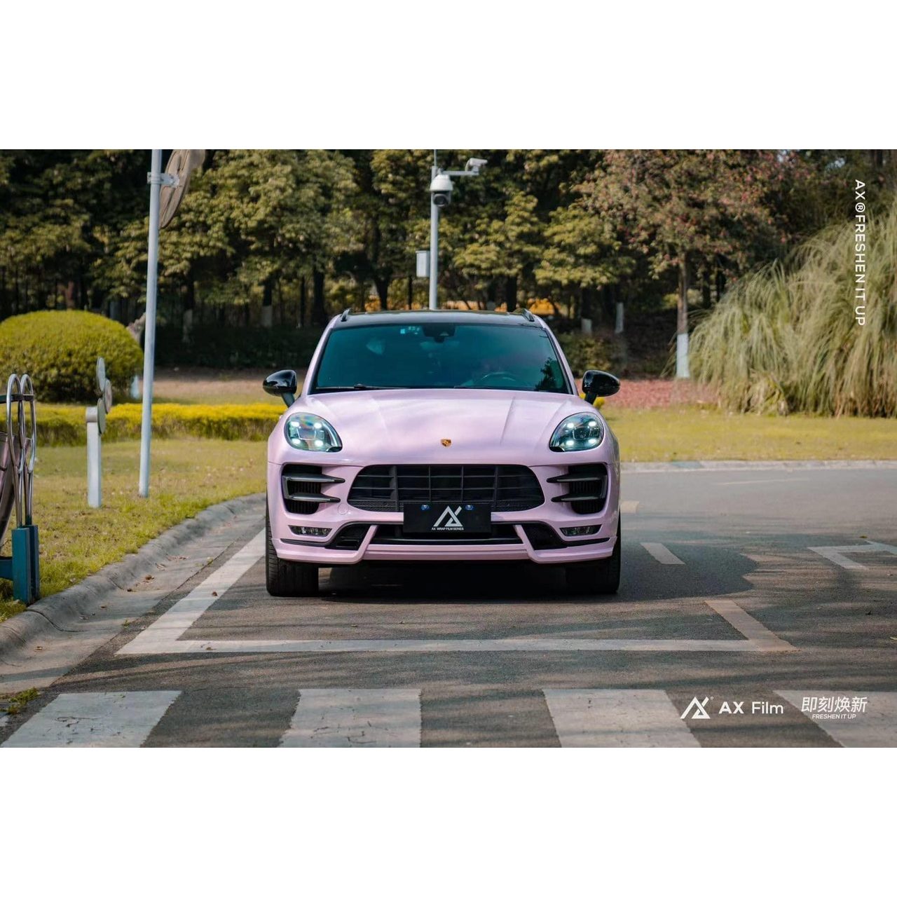 AX WRAP FILM ULTRA GLOSS BEGONIA PINK – HỒNG THU HẢI ĐƯỜNG SIÊU BÓNG PORSCHE MACAN GTS - Hình 4