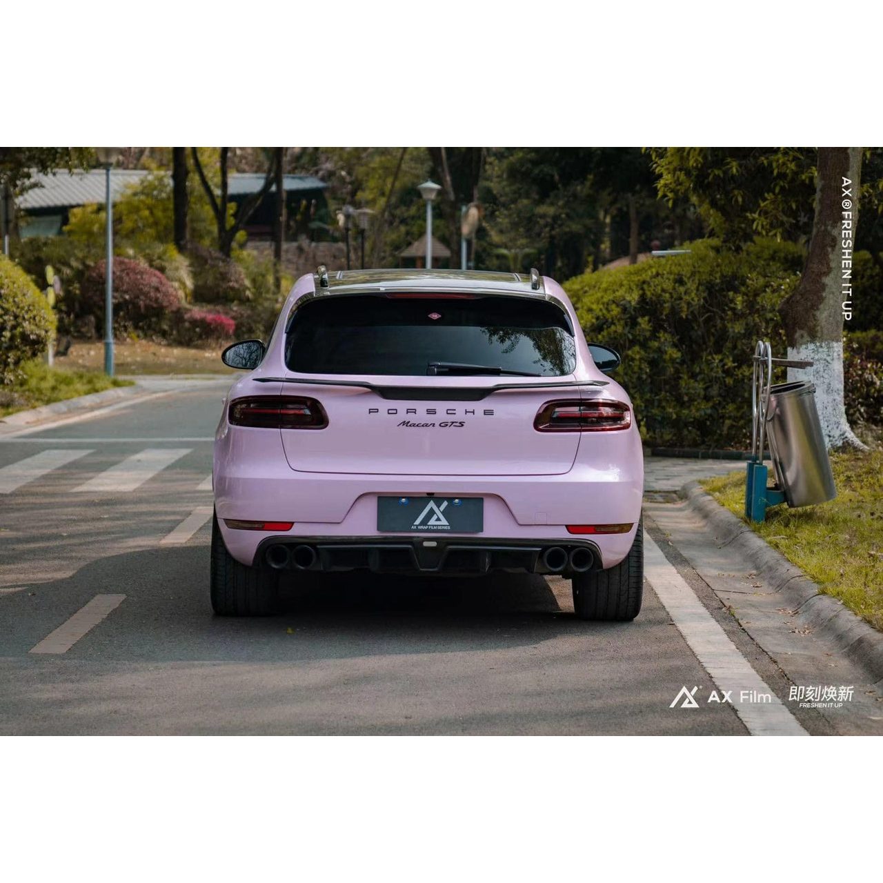 AX WRAP FILM ULTRA GLOSS BEGONIA PINK – HỒNG THU HẢI ĐƯỜNG SIÊU BÓNG PORSCHE MACAN GTS - Hình 5