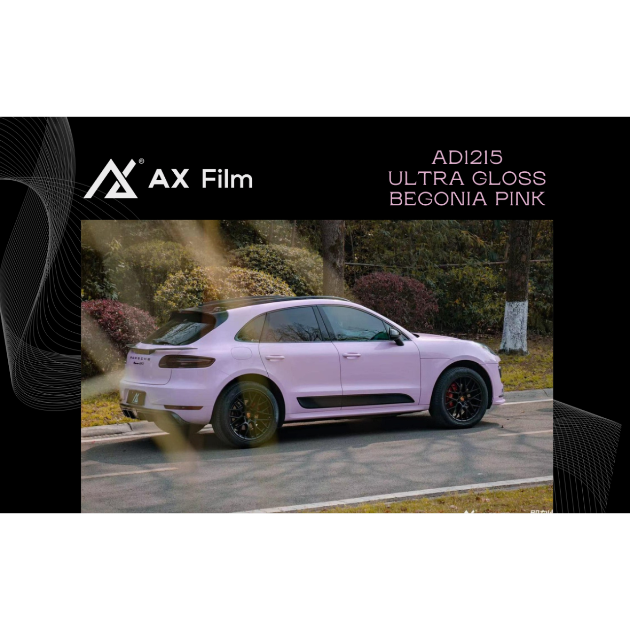 AX WRAP FILM ULTRA GLOSS BEGONIA PINK – HỒNG THU HẢI ĐƯỜNG SIÊU BÓNG PORSCHE MACAN GTS - Hình 1