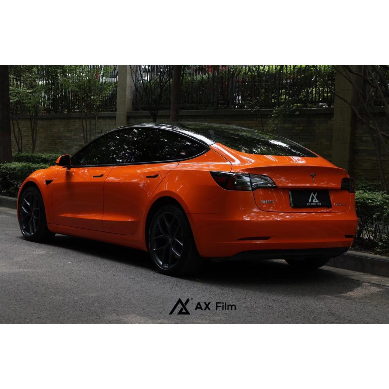 AX WRAP FILM ULTRA GLOSS ORANGE - CAM SIÊU BÓNG TESLA MODEL 3 - Hình 3