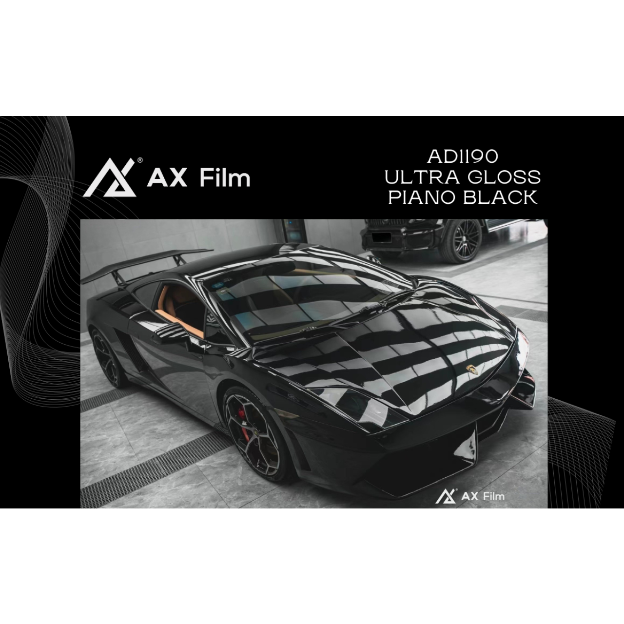 AX PPF/WRAP FILM ULTRA GLOSS PIANO BLACK – ĐEN PIANO SIÊU BÓNG LAMBORGHINI - Hình 1