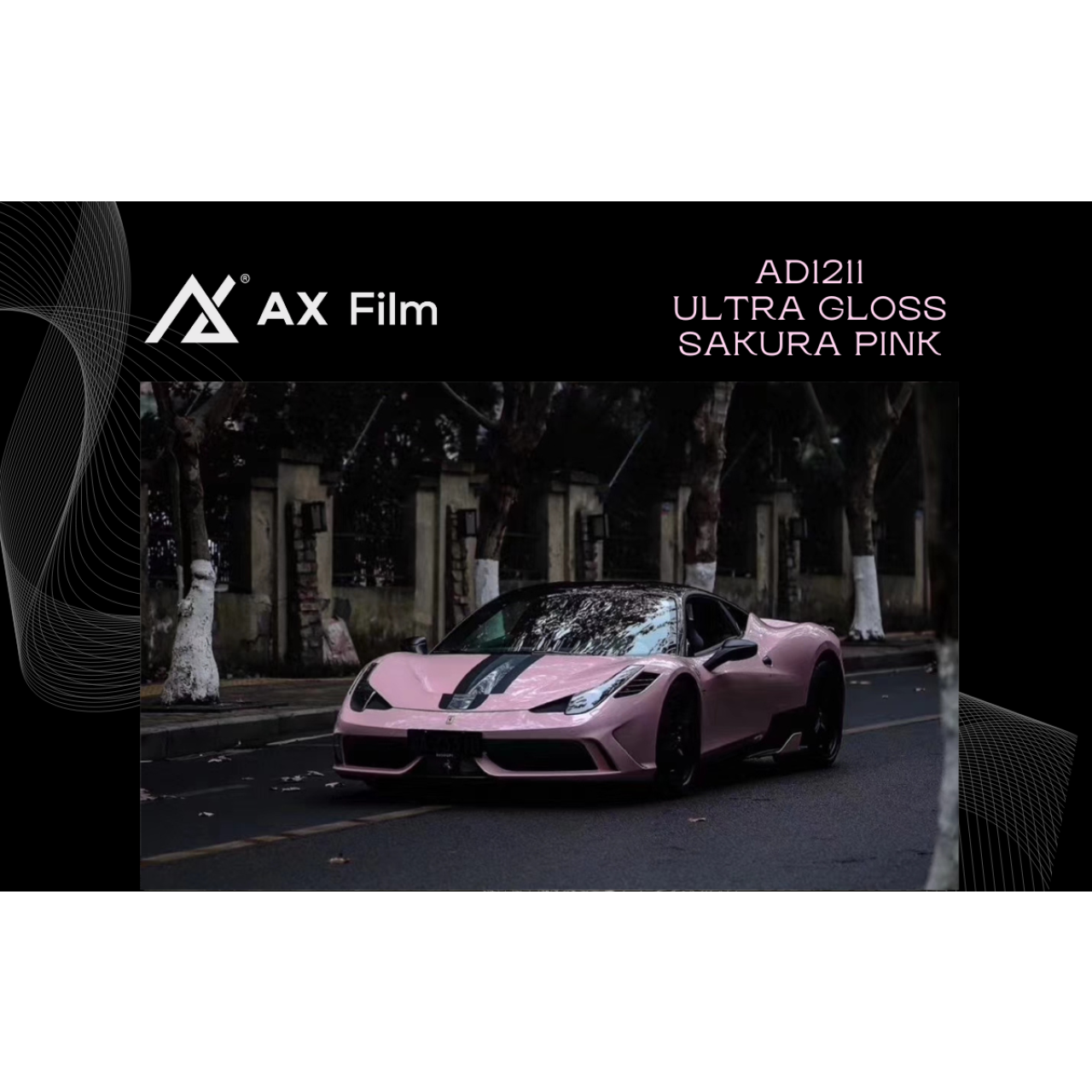AX PPF/WRAP FILM ULTRA GLOSS SAKURA PINK – HỒNG SAKURA SIÊU BÓNG FERRARI 458 SPECIALE - Hình 1