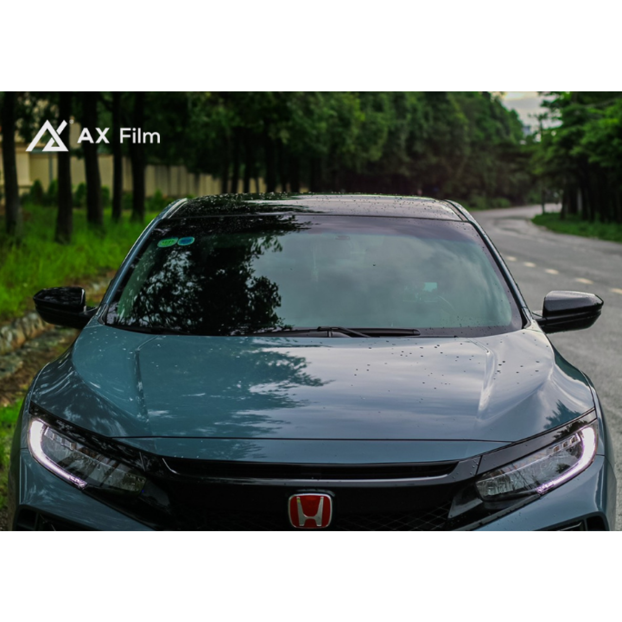 AX WRAP FILM GLOSS LIGHT CEMENT GRAY – XI MĂNG SÁNG BÓNG - HONDA CIVIC - Hình 2