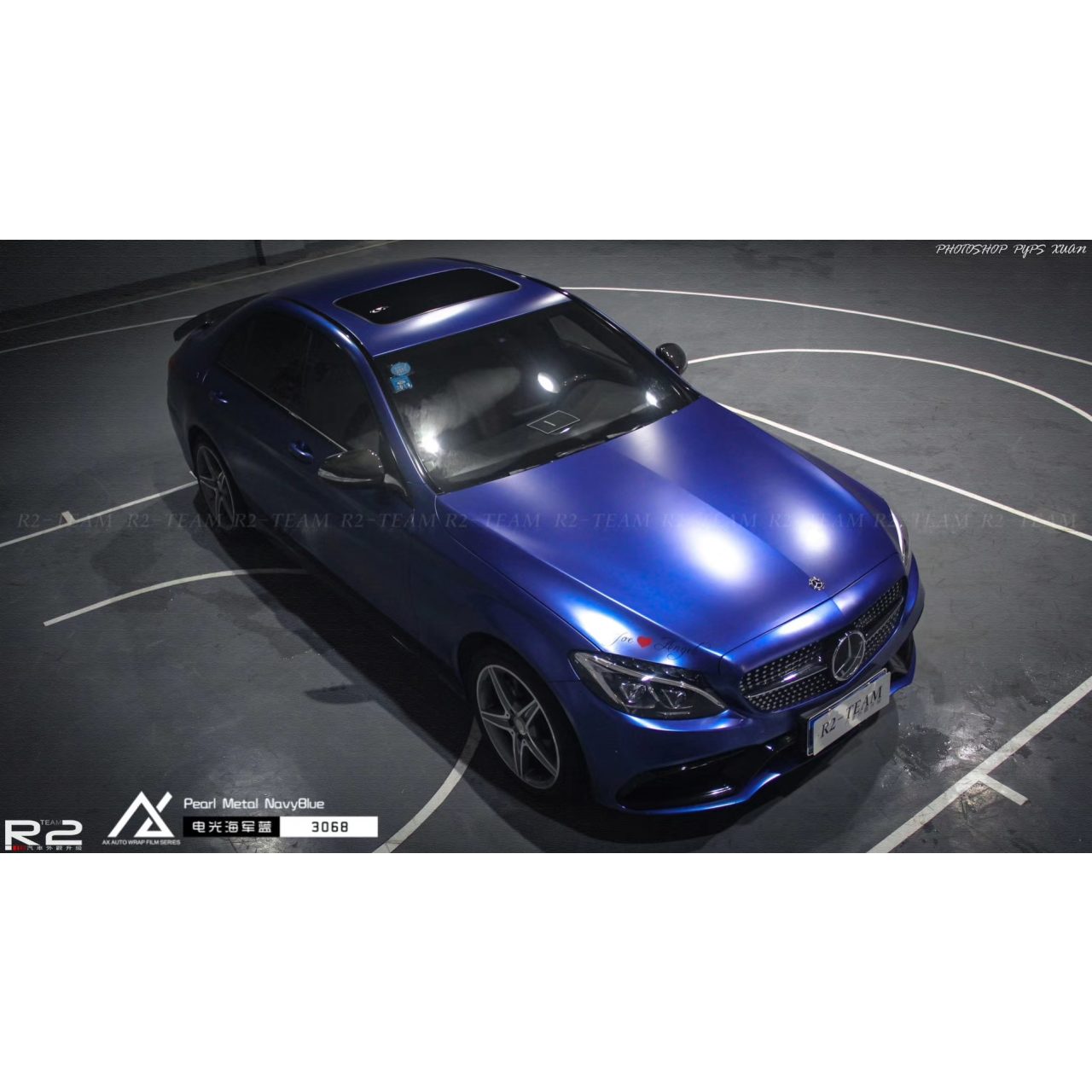 AX WRAP FILM PEARL METALLIC MISTY BLUE - MÀU XANH HẢI QUÂN ÁNH KIM NGỌC TRAI - Hình 3