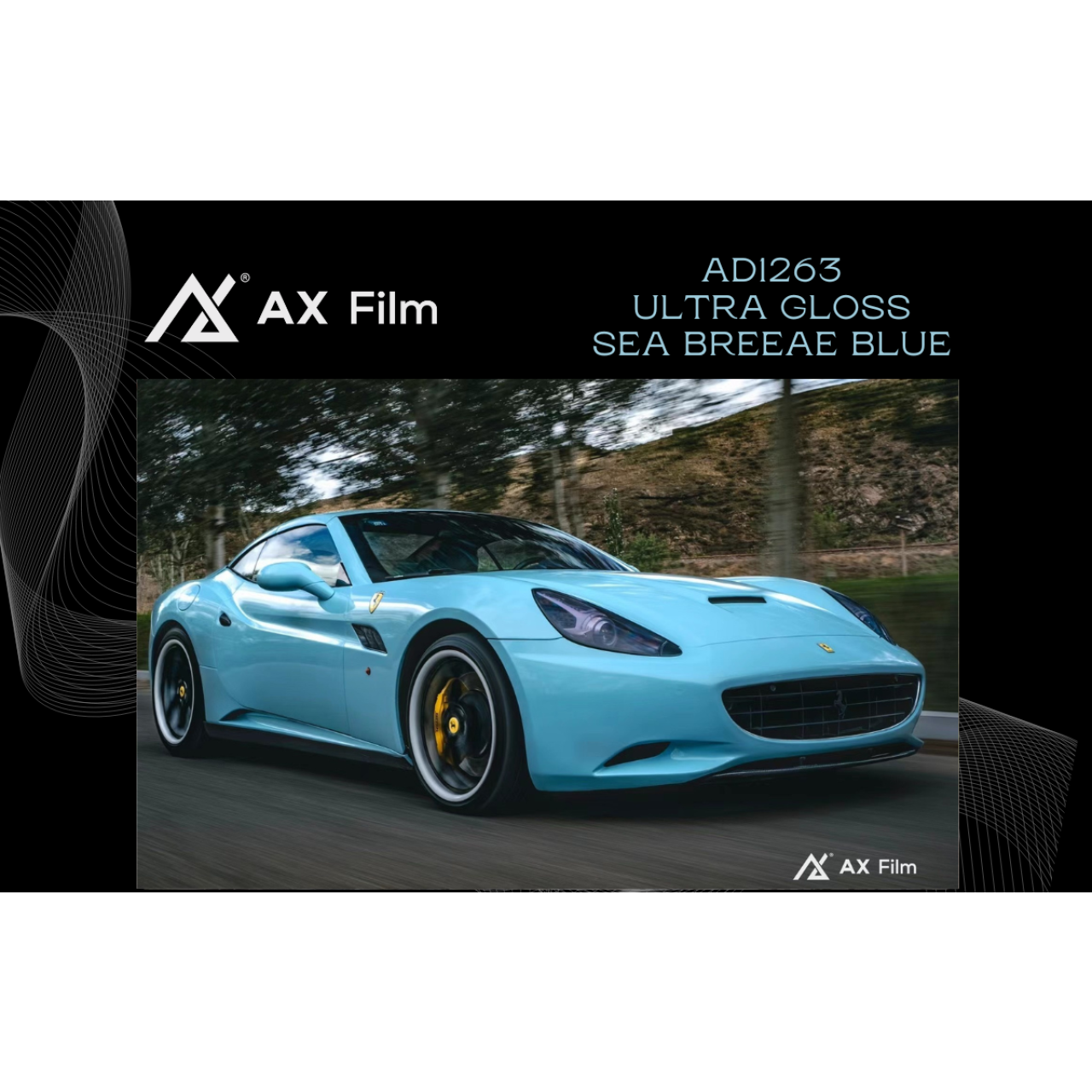AX WRAP FILM ULTRA GLOSS SEA BREEZE BLUE - XANH GIÓ BIỂN - Hình 1
