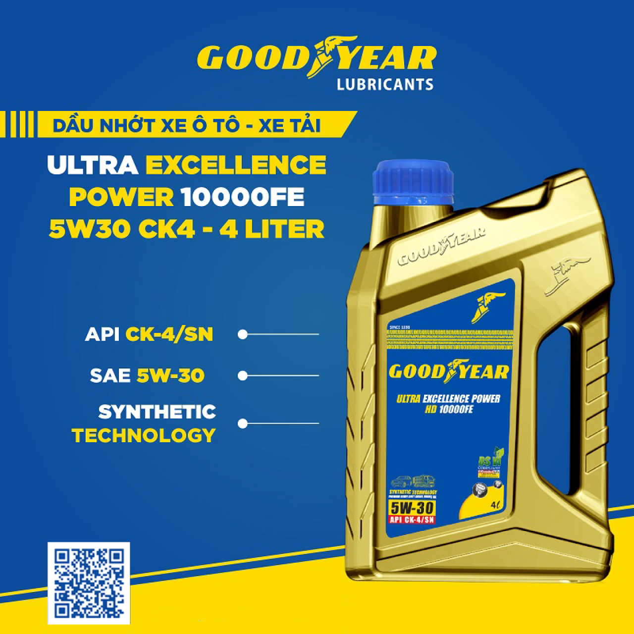 GOODYEAR ULTRA EXCELLENCE POWER HD 10000FE 5W30 CK4 - Hình 3