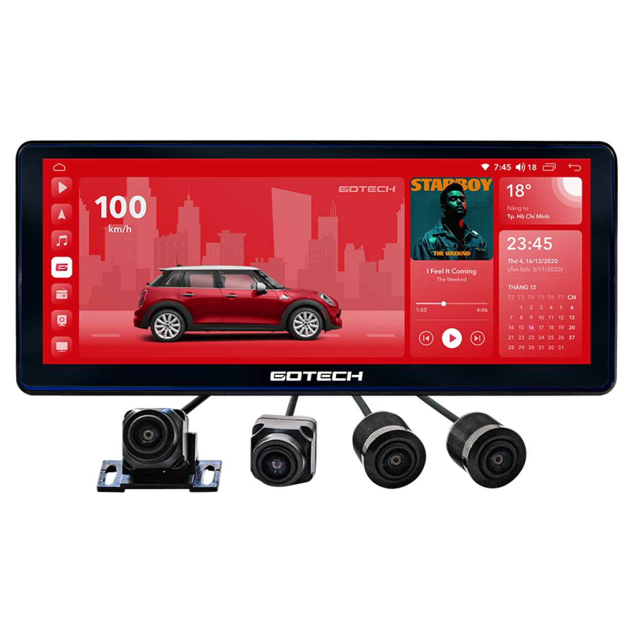 MÀN HÌNH Ô TÔ THÔNG MINH GOTECH GT12.3I 360 - Hình 2