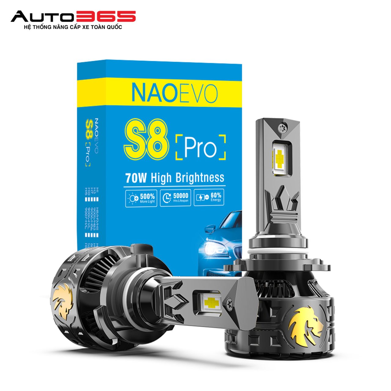 BÓNG LED NAOEVO S8 PRO CHÂN 9005 - Hình 1
