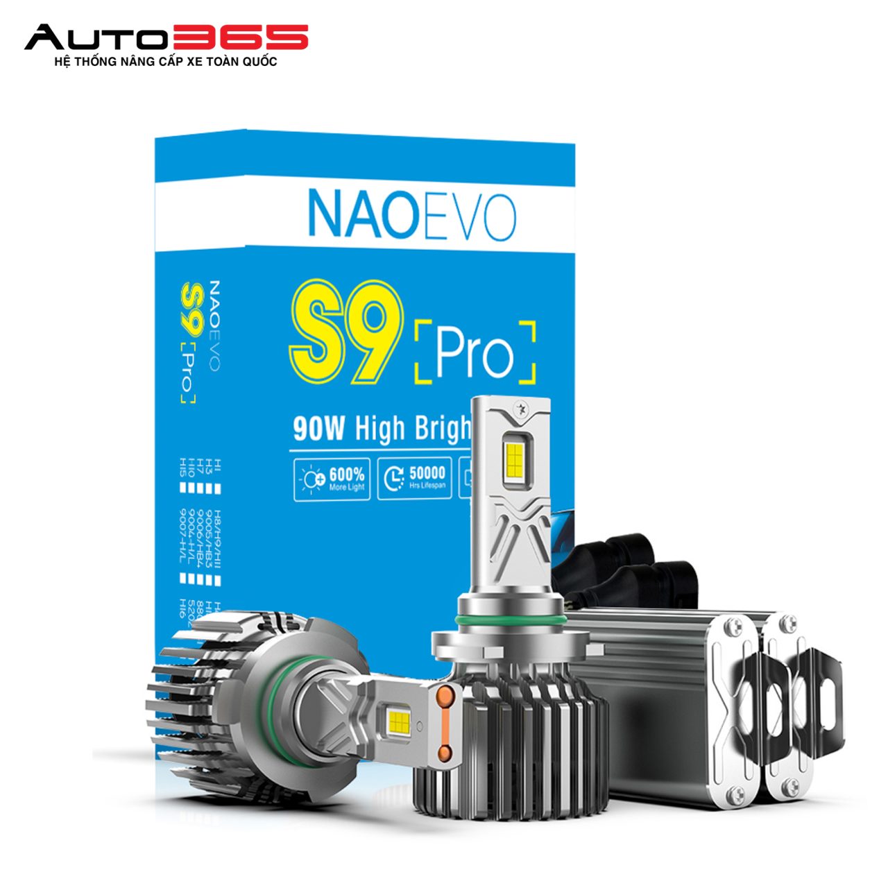 BÓNG LED NAOEVO S9 PRO CHÂN 9005 - Hình 1