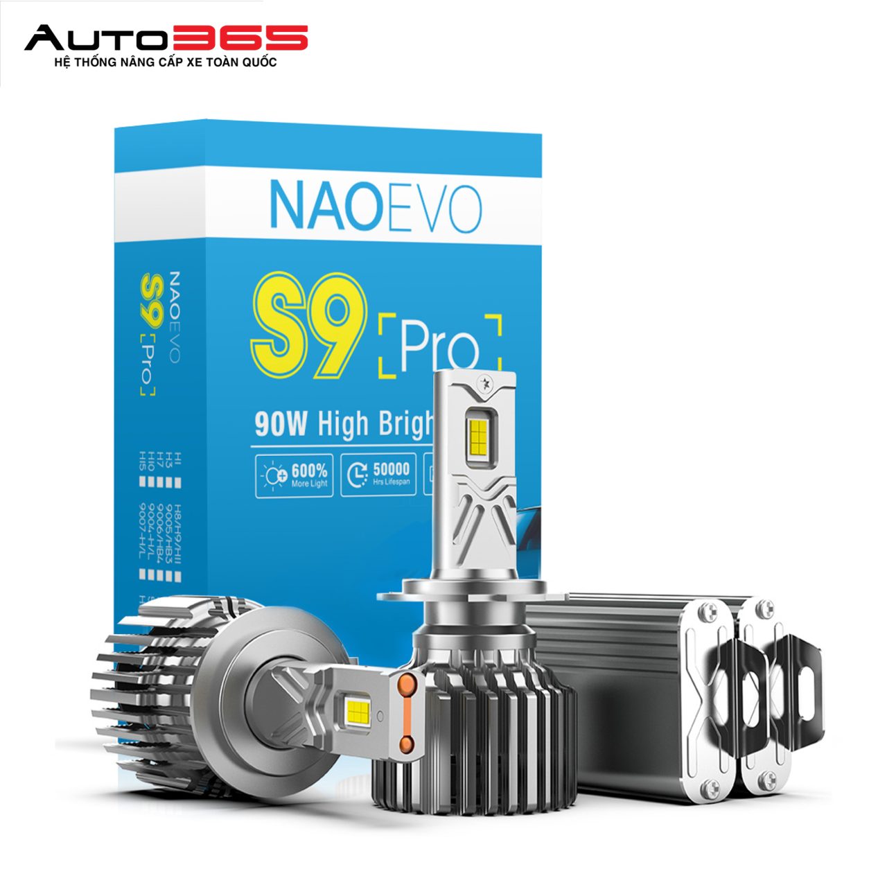 BÓNG LED NAOEVO S9 PRO CHÂN H7 - Hình 1