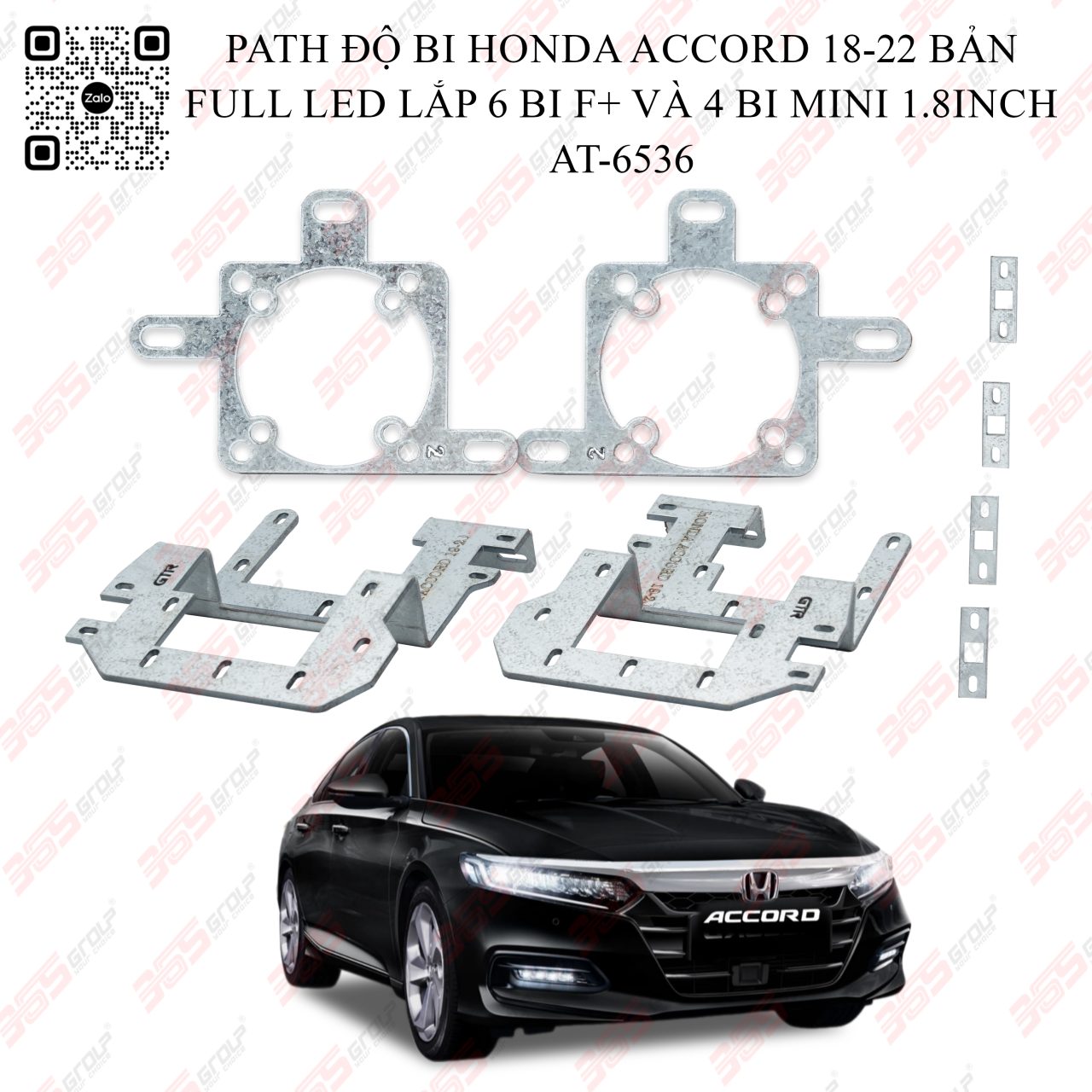 AT-6536 PATH ĐỘ BI HONDA ACCORD 18-22 BẢN FULL LED LẮP 6 BI F+ VÀ 4 BI MINI 1.8INCH - Hình 1