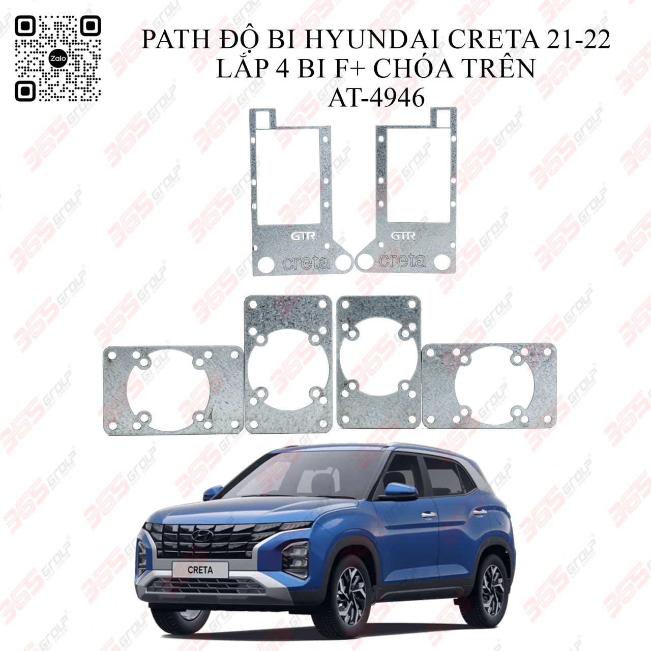 PATH ĐỘ BI HYUNDAI CRETA 21-22 LẮP 4 BI F+ CHÓA TRÊN - AT-4946 - Hình 1