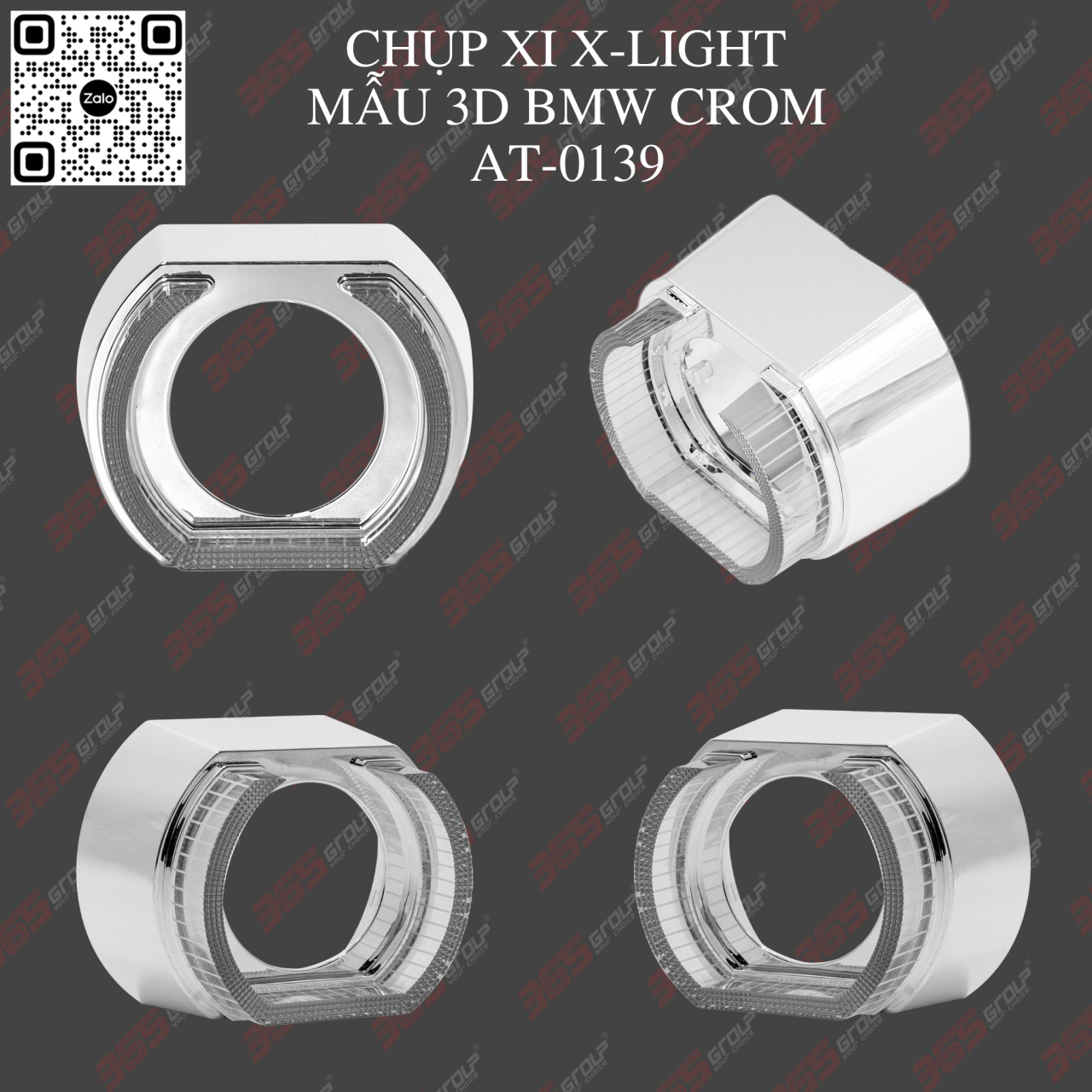CHỤP XI X-LIGHT MẪU 3D BMW CROM 2023 AT-0139 - Hình 1