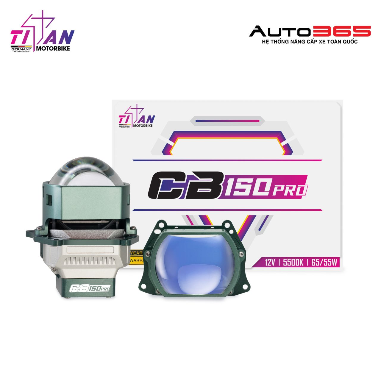 BI LED TITAN MOTO CB150 PRO SQUARE - Hình 3