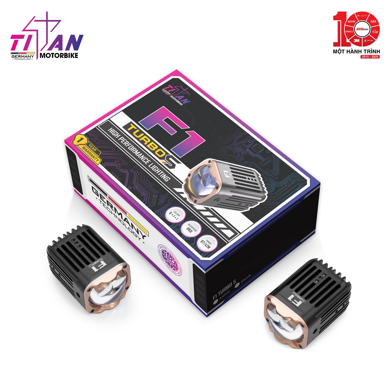ĐÈN TRỢ SÁNG TITAN MOTO F1 TURBO S - Hình 1