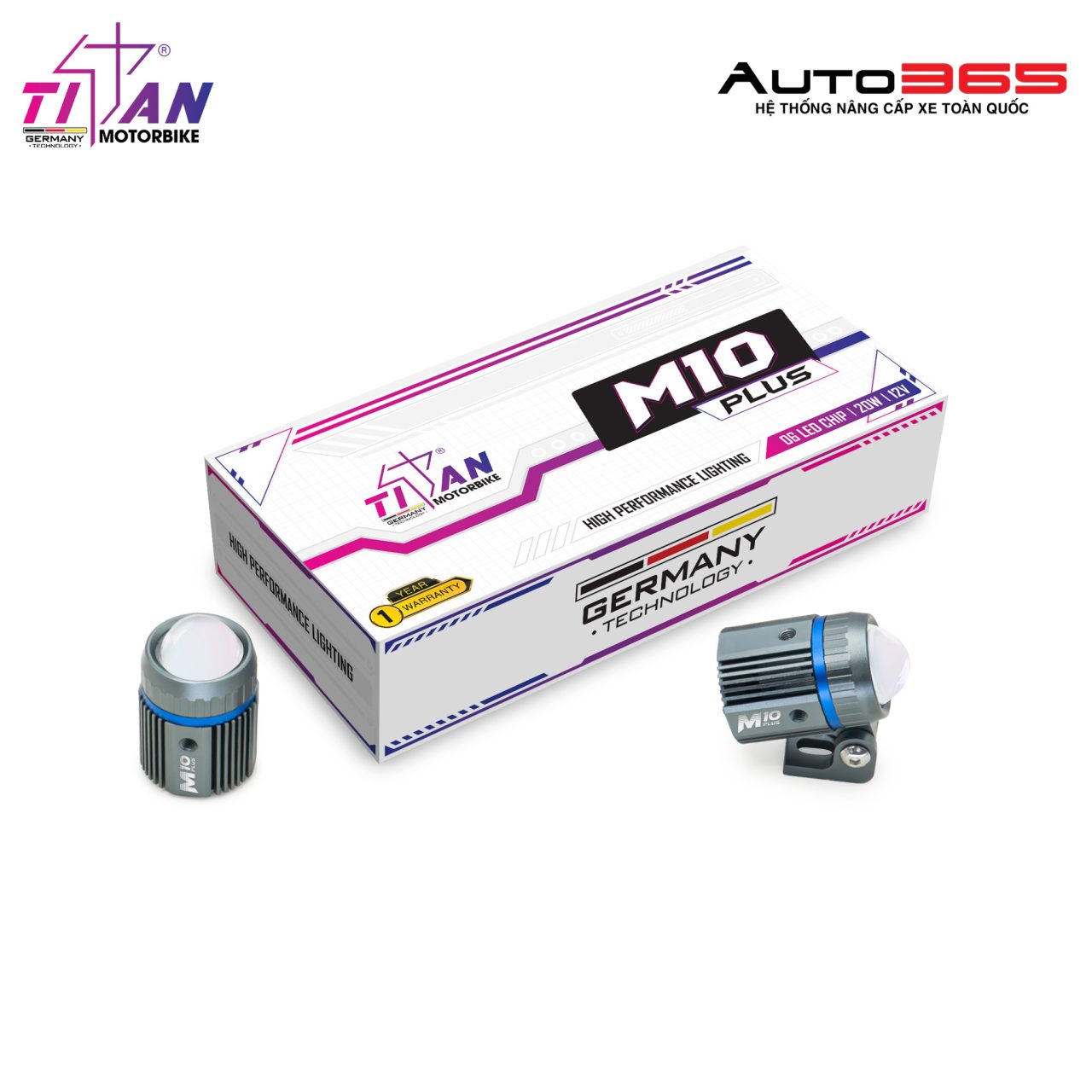 ĐÈN TRỢ SÁNG TITAN MOTO M10 PLUS - Hình 1