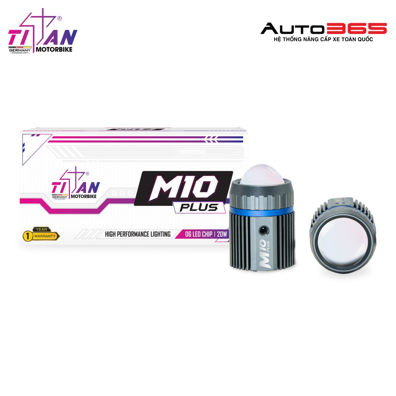 ĐÈN TRỢ SÁNG TITAN MOTO M10 PLUS - Hình 2