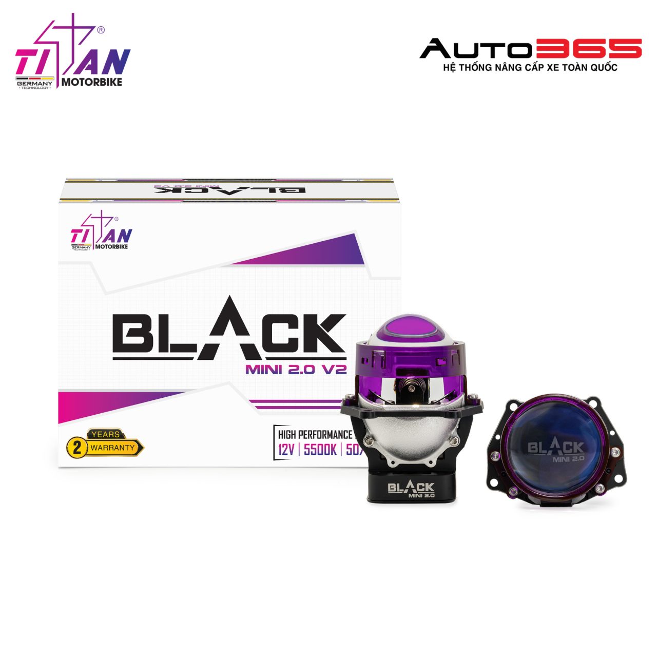 BI LED TITAN MOTO BLACK MINI 2.0 VERSION 2 - Hình 2