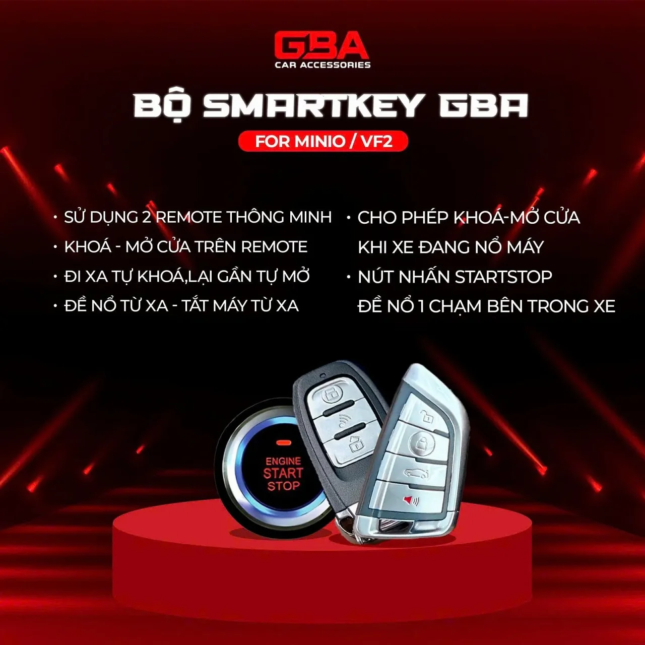 BỘ SMARTKEY GBA CẮM GIẮC ZIN CHO VINFAST MINIO / VF2 - Hình 3