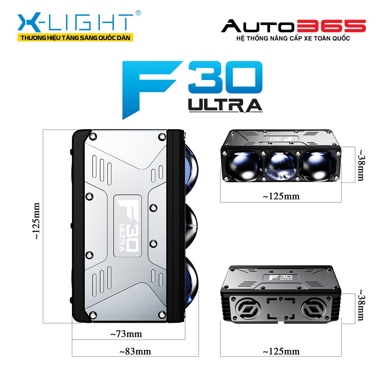 Đèn gầm dạng rời X-Light F30 Ultra - Hình 5