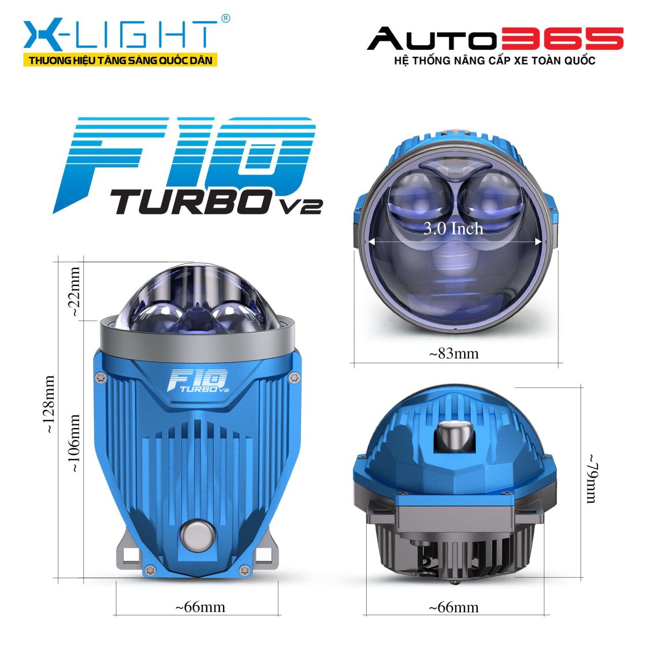 ĐÈN BI GẦM X-LIGHT F10 TURBO 24V V2 - Hình 5