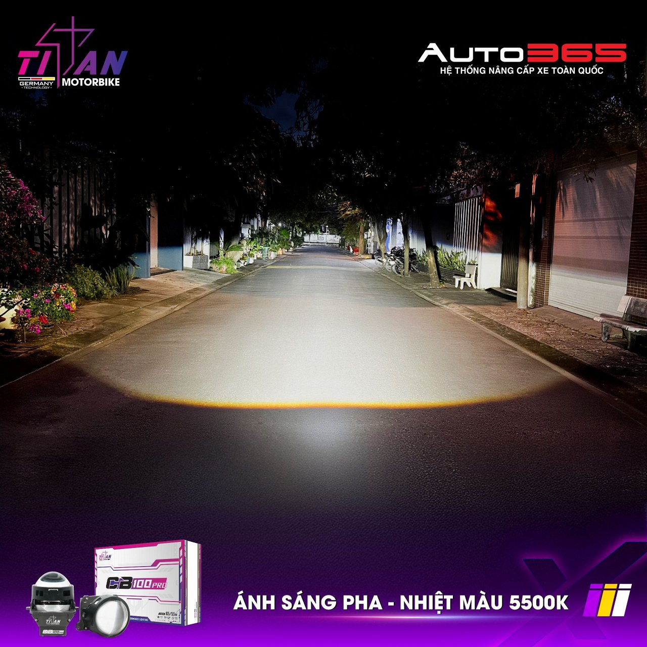 BI LED TITAN MOTO CB100 PRO - Hình 7