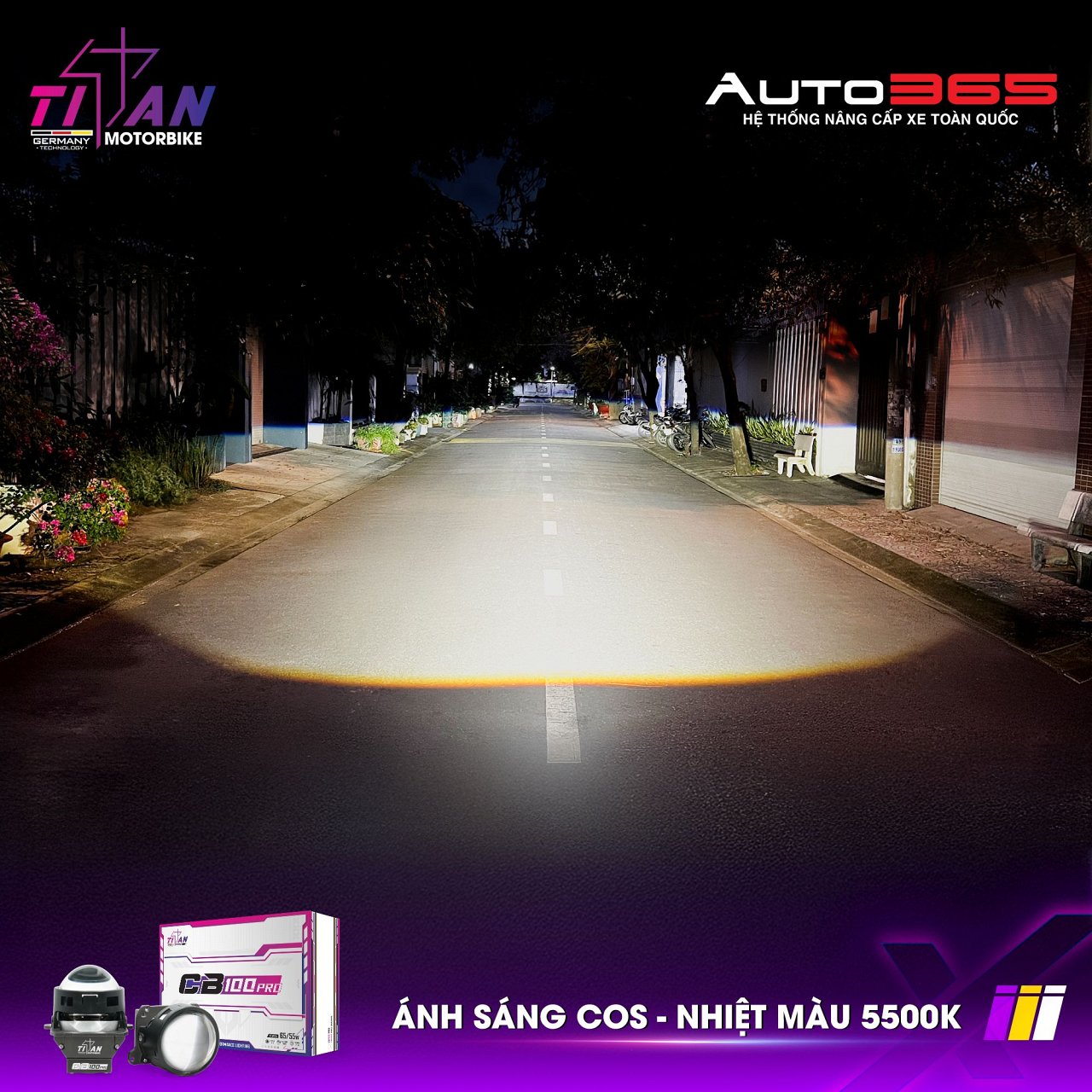 BI LED TITAN MOTO CB100 PRO - Hình 8