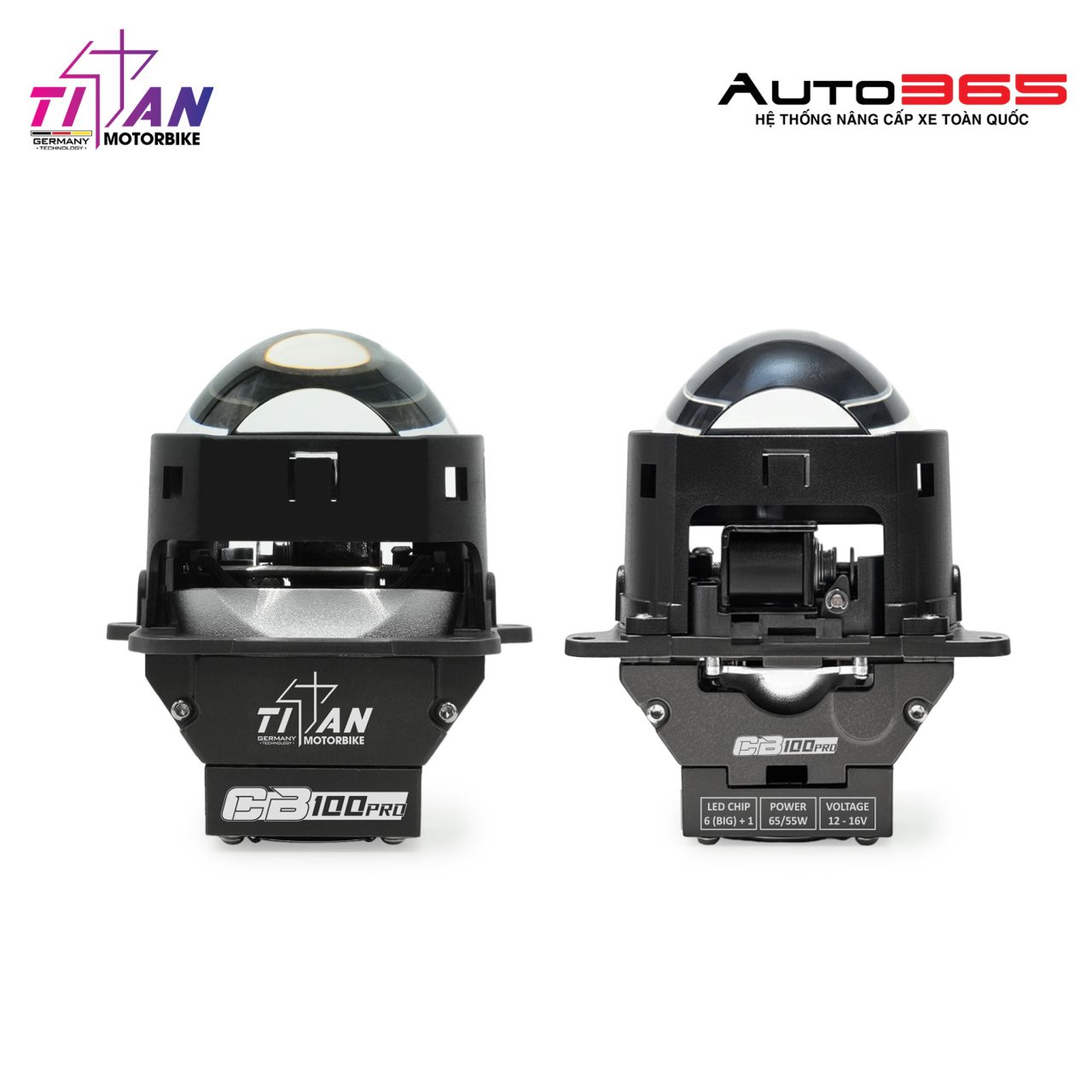 BI LED TITAN MOTO CB100 PRO SQUARE - Hình 3
