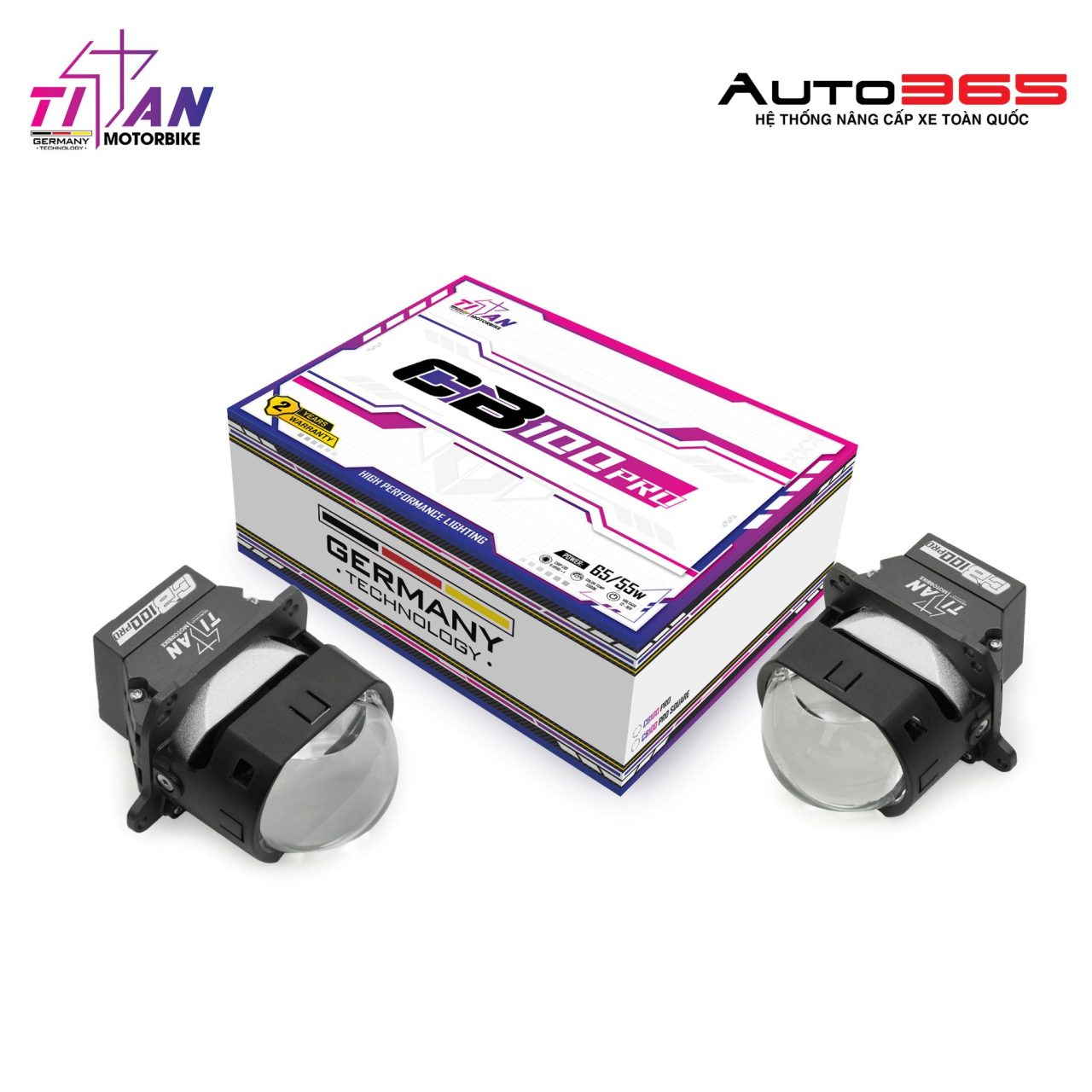 BI LED TITAN MOTO CB100 PRO SQUARE - Hình 1