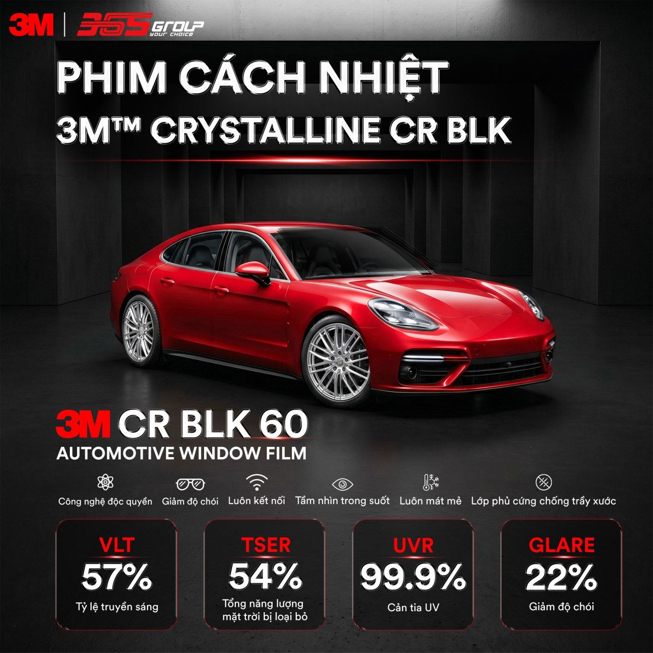 Phim cách nhiệt 3M CR BLK 60 - Hình 1
