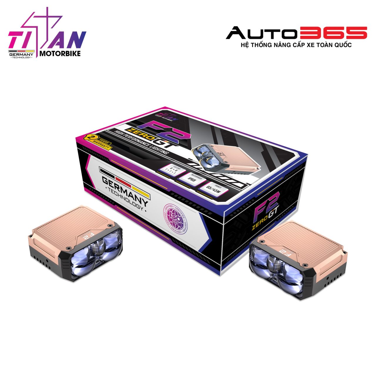 ĐÈN TRỢ SÁNG TITAN MOTO F2 ZERO GT - Hình 1