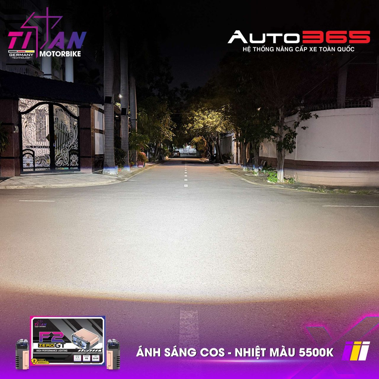 ĐÈN TRỢ SÁNG TITAN MOTO F2 ZERO GT - Hình 10
