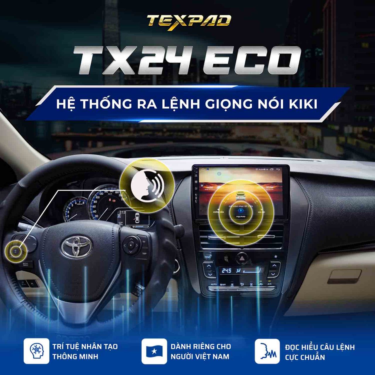 Màn hình ô tô TexPad TX24 Eco - Hình 2