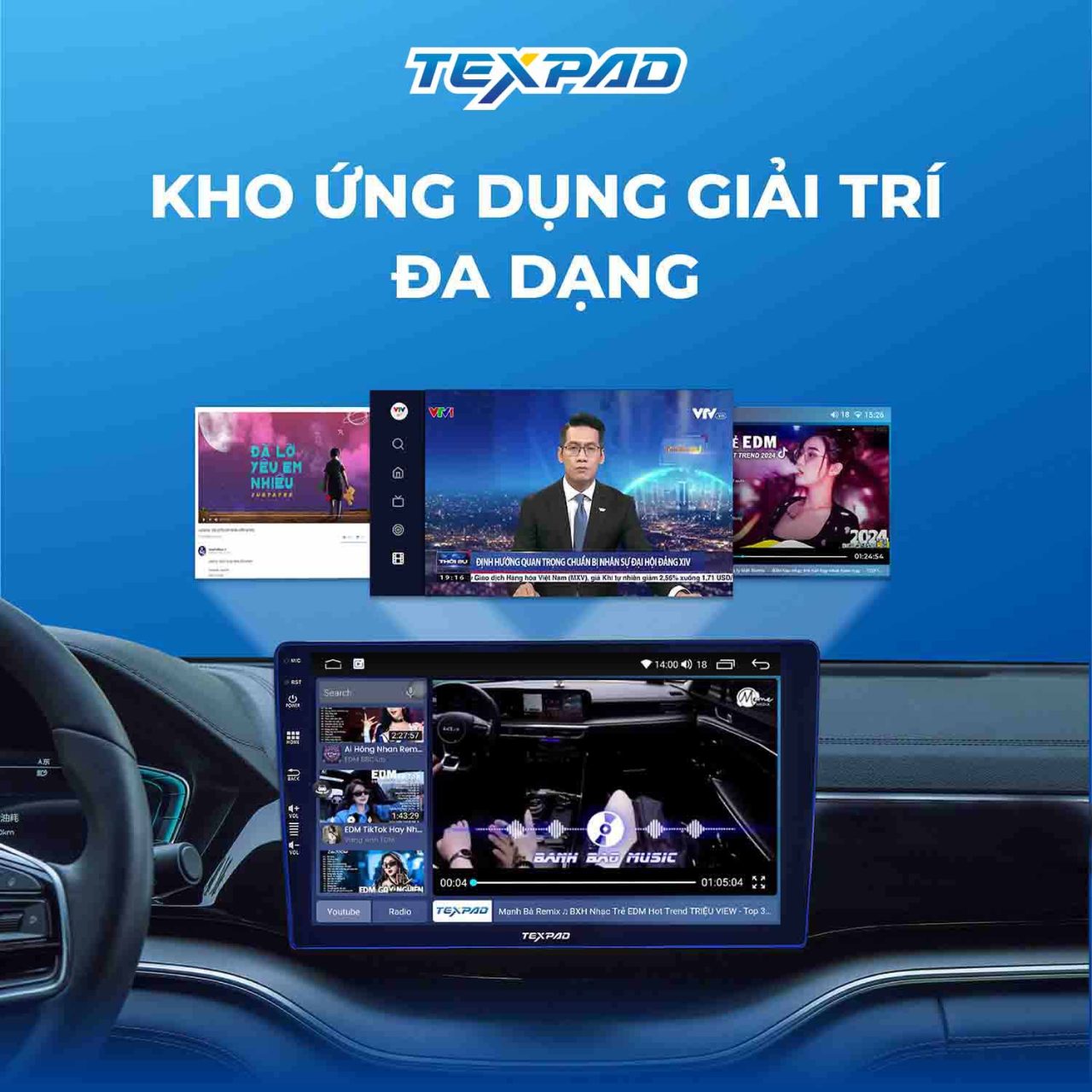 Màn hình ô tô TexPad TX24 - Hình 3