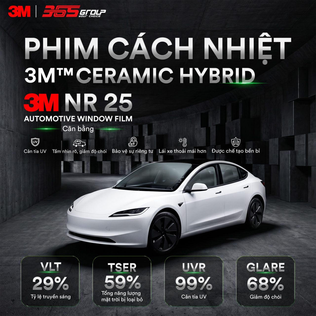 Phim cách nhiệt 3M Ceramic NR 25 - Hình 1