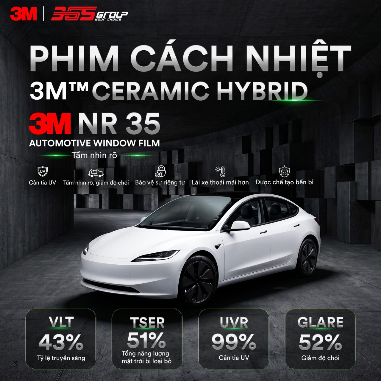 Phim cách nhiệt 3M Ceramic NR 35 - Hình 1