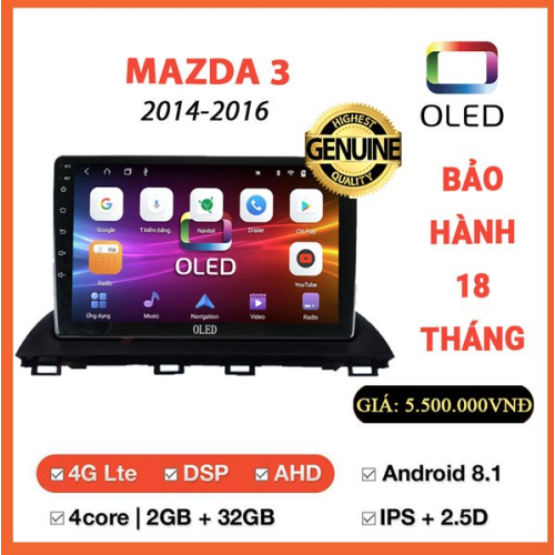 Màn hình Oled Mazda 3 2014 - 2016