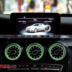NÂNG CẤP CỬA GIÓ ĐIỀU HÒA TURBIN CHO MERCEDES C300 - LED ĐỔI MÀU - Ảnh nhỏ 1