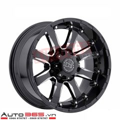 MÂM XE BÁN TẢI BLACKRHINO SIERRA GLOSS BLACK WITH MILLED SPOKES SIZE 20 - Ảnh nhỏ 1