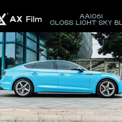 AX WRAP FILM GLOSS LIGHT SKY BLUE –XANH BẦU TRỜI BÓNG NHẸ AUDI - Ảnh nhỏ 1