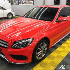AX WRAP FILM GLOSS RED - ĐỎ BÓNG - MERCEDES BENZ C - Ảnh nhỏ 4