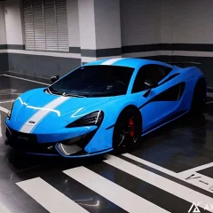 AX WRAP FILM GLOSS SKY BLUE – XANH BẦU TRỜI BÓNG MCLAREN 570S - Ảnh nhỏ 5