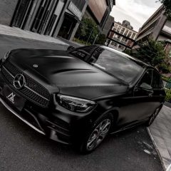 AX WRAP FILM MATTE BLACK – ĐEN MỜ MERCEDES BENZ E300 - Ảnh nhỏ 2