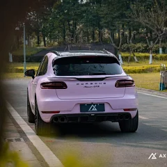 AX WRAP FILM ULTRA GLOSS BEGONIA PINK – HỒNG THU HẢI ĐƯỜNG SIÊU BÓNG PORSCHE MACAN GTS - Ảnh nhỏ 2