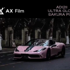 AX PPF/WRAP FILM ULTRA GLOSS SAKURA PINK – HỒNG SAKURA SIÊU BÓNG FERRARI 458 SPECIALE - Ảnh nhỏ 1